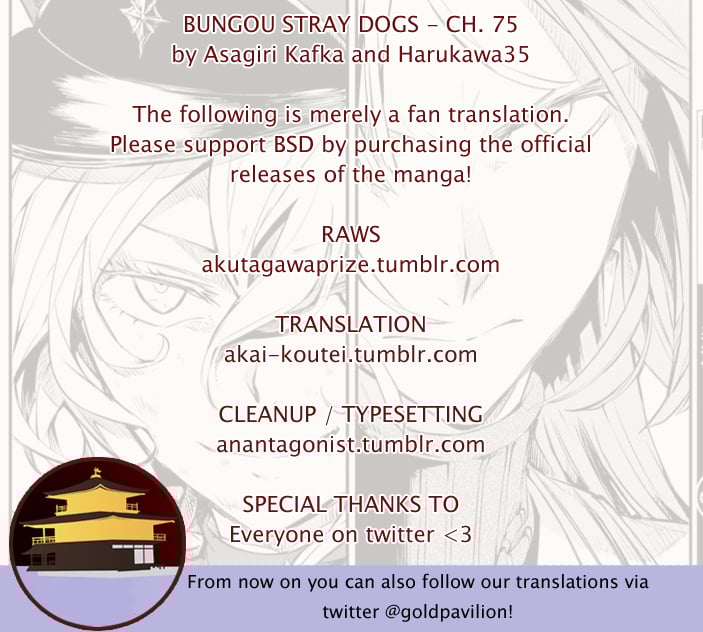 Bungou Stray Dogs, Chapter 75 image 01